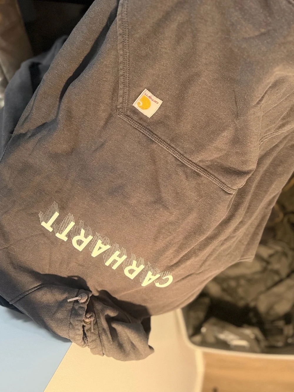 Carhartt Black Logo Pullover Hoodie
